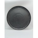 Assiette plate anthracite en grès ø 24,5 cm