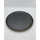Assiette plate anthracite en grès ø 24,5 cm