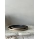 Assiette plate anthracite en grès ø 24,5 cm