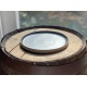 Assiette plate anthracite en grès ø 24,5 cm